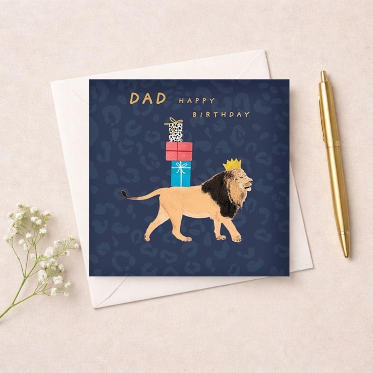 Dad Birthday Card - Lion Dad Birthday Card - Lion