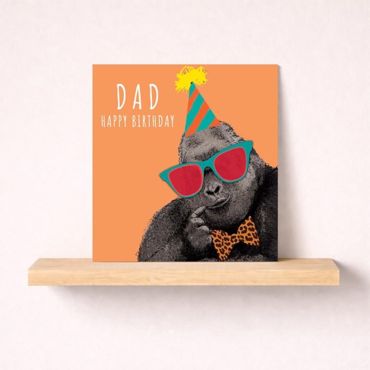 Dad Birthday Card - Gorilla Dad Birthday Card - Gorilla
