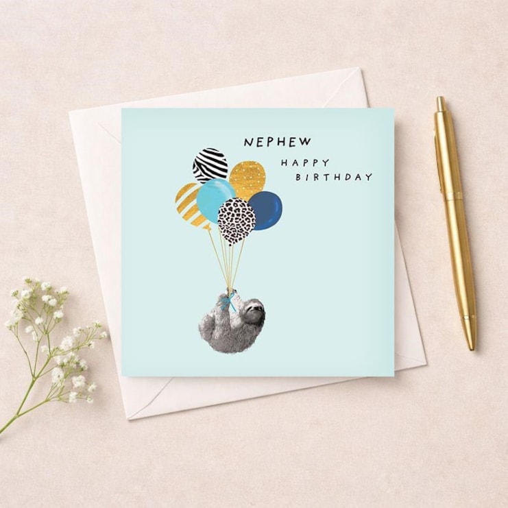 Nephew Birthday Card - Sloth