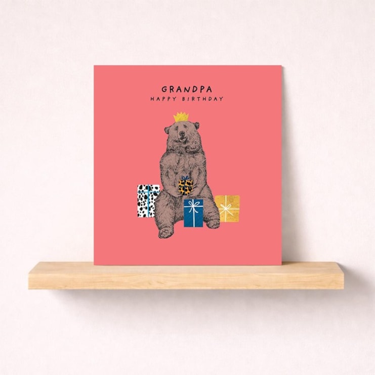 Grandpa Birthday Card - Bear King Grandpa Birthday Card - Bear King
