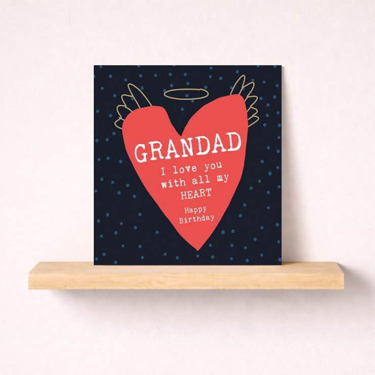Grandad Birthday Card - Big Red Heart Grandad Birthday Card - Big Red Heart