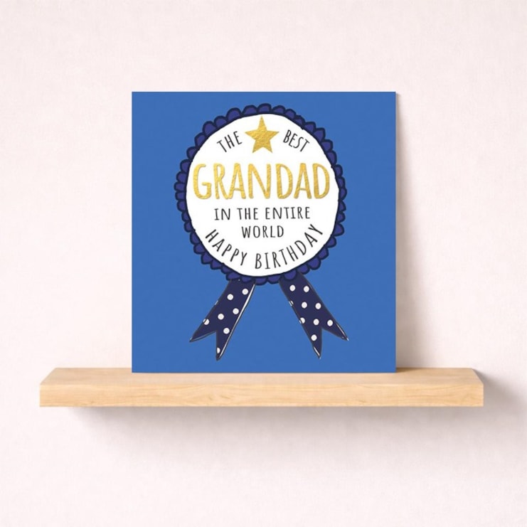 Grandad Birthday Card - Birthday Rosette Grandad Birthday Card - Birthday Rosette