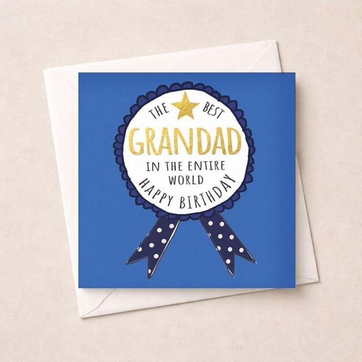 Grandad Birthday Card - Birthday Rosette Grandad Birthday Card - Birthday Rosette