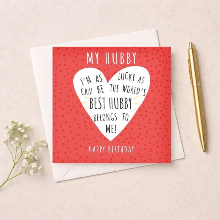 Husband Birthday Card - Lucky As Can Be Husband Birthday Card - Lucky As Can Be