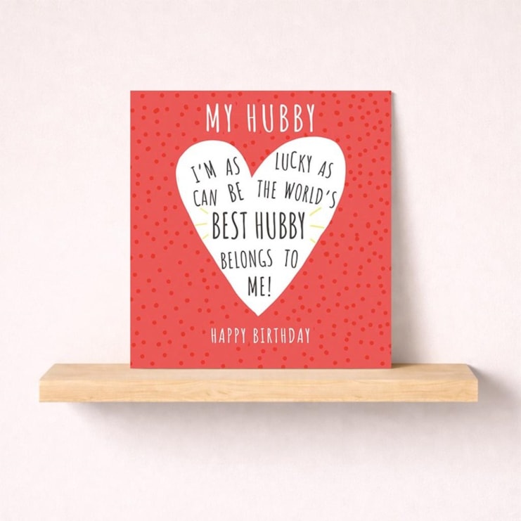 Husband Birthday Card - Lucky As Can Be