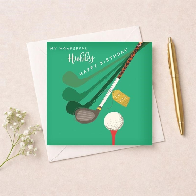 Husband Birthday Card - Golf