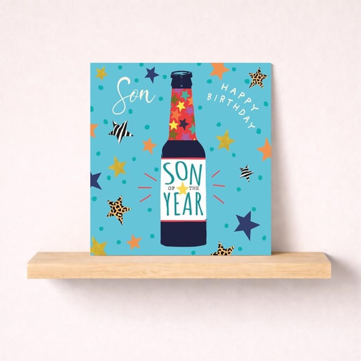 Son Birthday Card - Bottle Of Beer