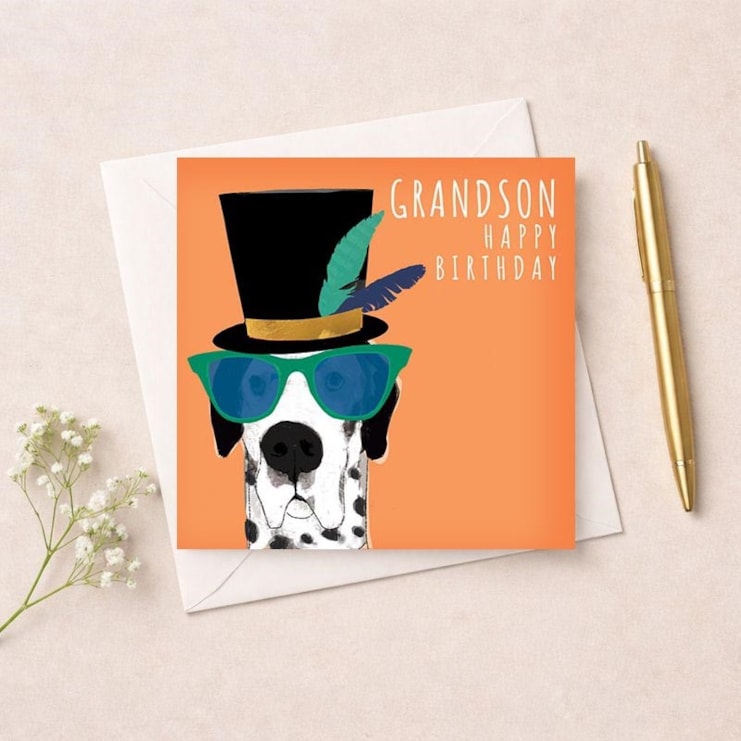 Grandson Birthday Card - Top Dog