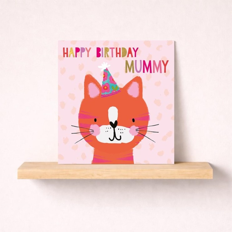 Mummy Birthday Card - Cute Cat Mummy Birthday Card - Cute Cat