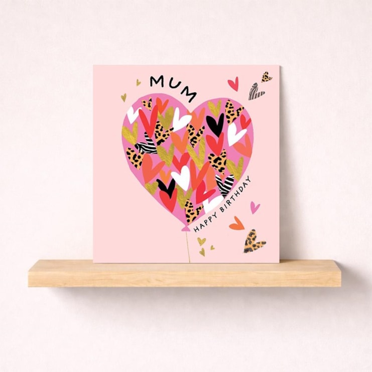 Mum Birthday Card - Heart Balloon Mum Birthday Card - Heart Balloon