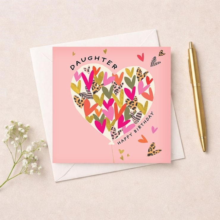 Daughter Birthday Card - Balloon Of Hearts Daughter Birthday Card - Balloon Of Hearts