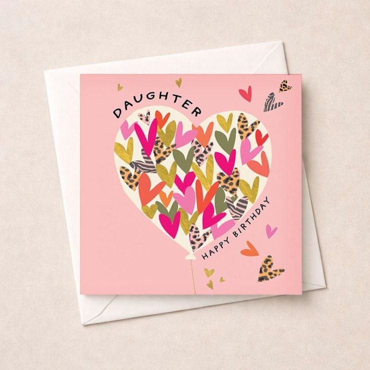 Daughter Birthday Card - Balloon Of Hearts Daughter Birthday Card - Balloon Of Hearts