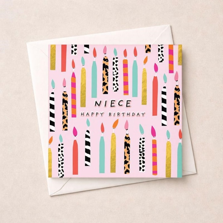 Niece Birthday Card - Birthday Candles Niece Birthday Card - Birthday Candles