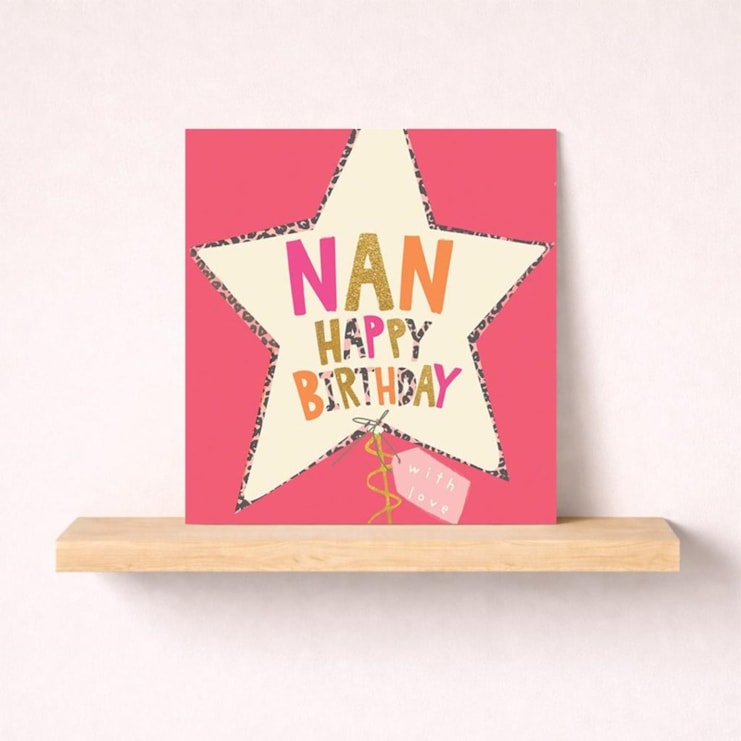 Nan Birthday Card - Star Balloon Nan Birthday Card - Star Balloon