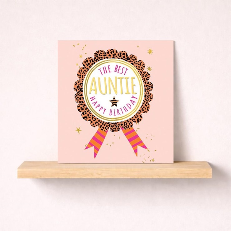 Auntie Birthday Card - Birthday Rosette Auntie Birthday Card - Birthday Rosette