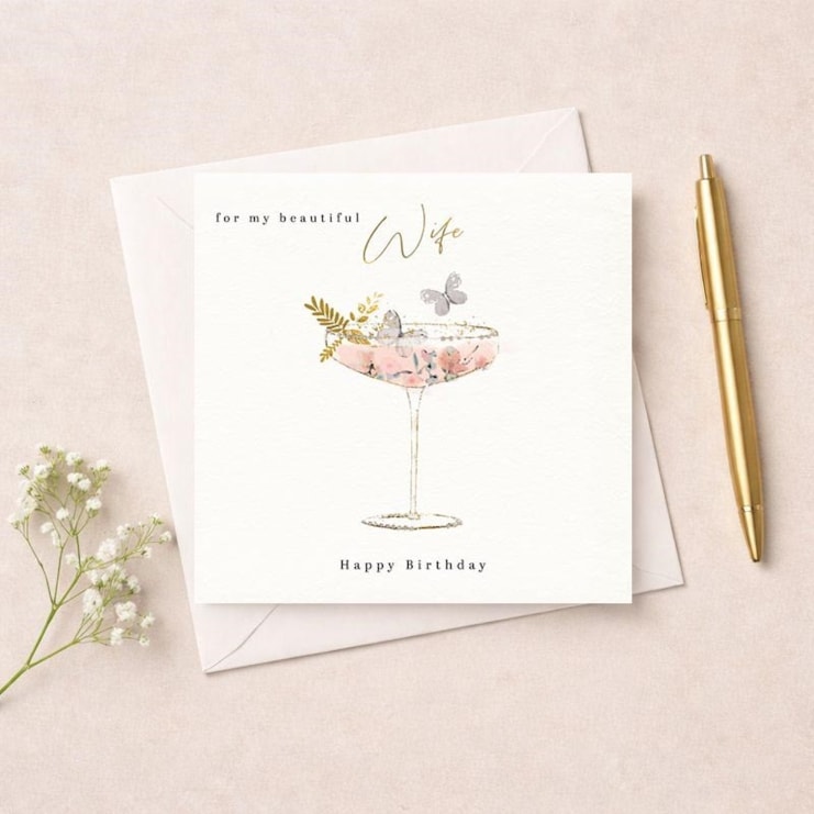 Wife Birthday Card - Cocktail Wife Birthday Card - Cocktail