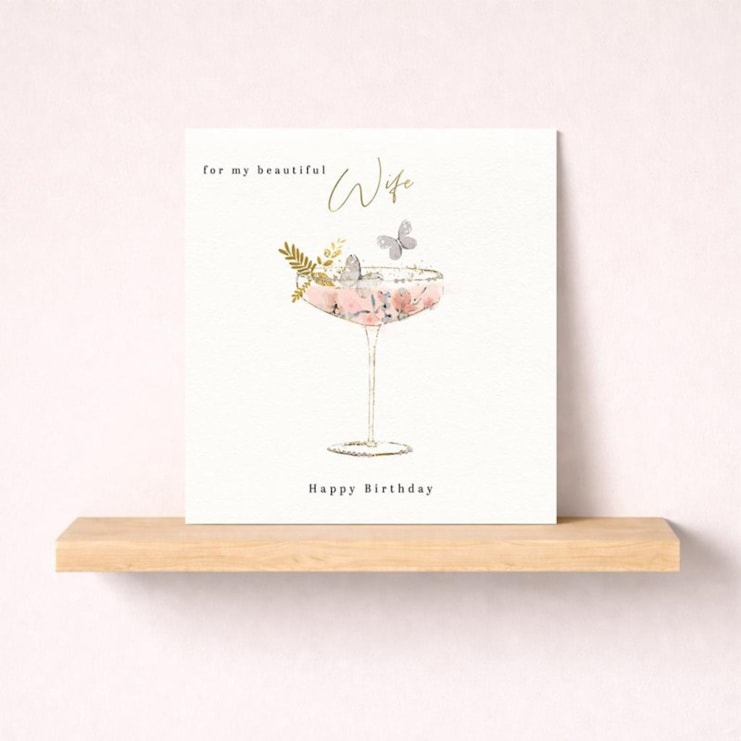 Wife Birthday Card - Cocktail