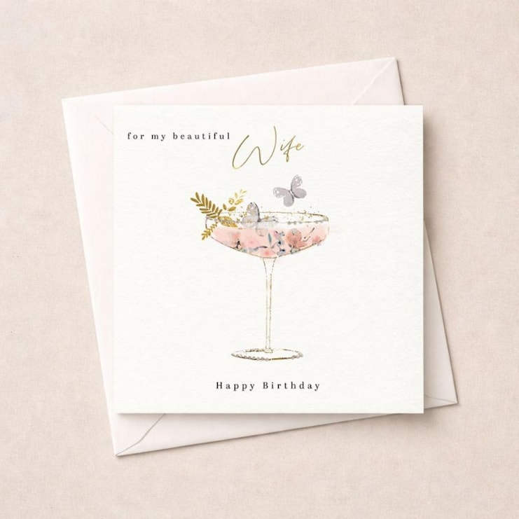 Wife Birthday Card - Cocktail