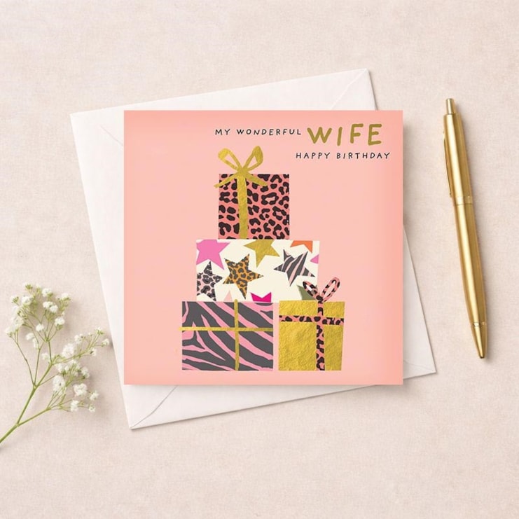 Wife Birthday Card - Birthday Gifts Wife Birthday Card - Birthday Gifts