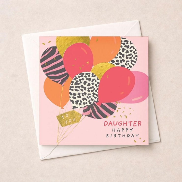 Daughter Birthday Card - Bunch Of Balloons