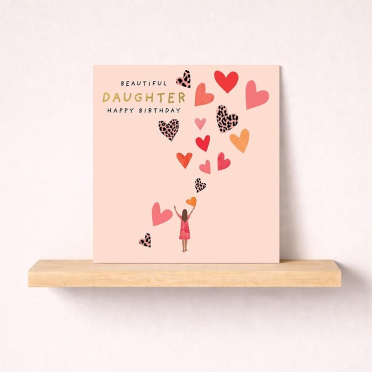 Daughter Birthday Card - Hearts Daughter Birthday Card - Hearts