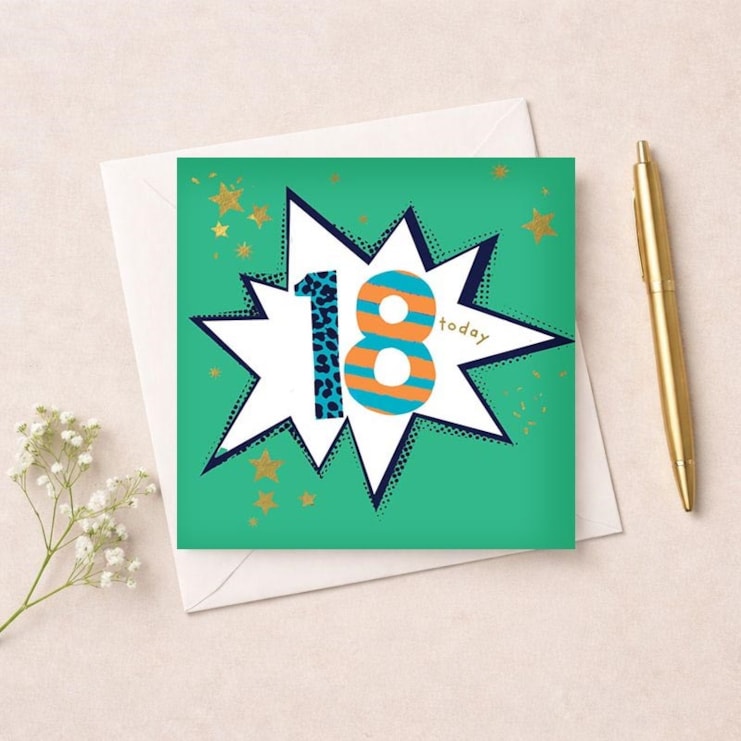 Age 18 Birthday Card - 18 Today Age 18 Birthday Card - 18 Today