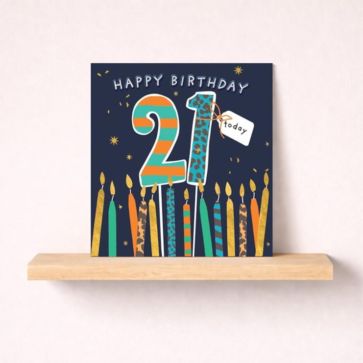 Age 21 Birthday Card - Birthday Candles