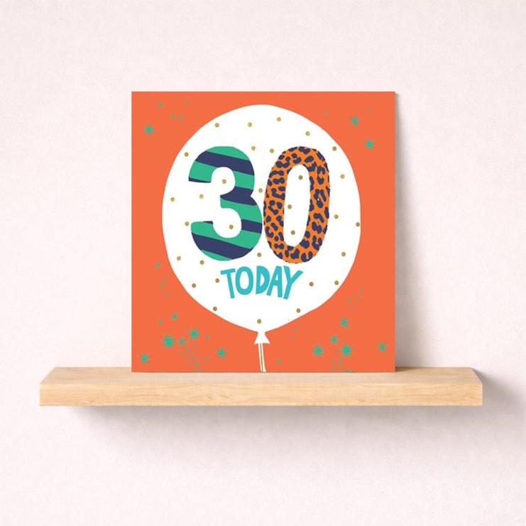Age 30 Birthday Card - Birthday Balloon Age 30 Birthday Card - Birthday Balloon