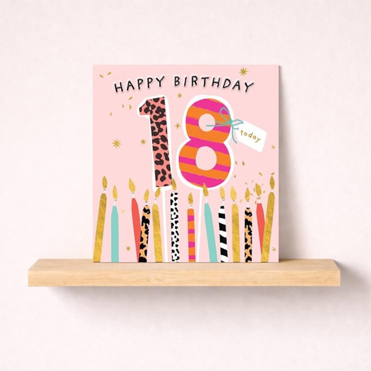 Age 18 Birthday Card - Birthday Candles
