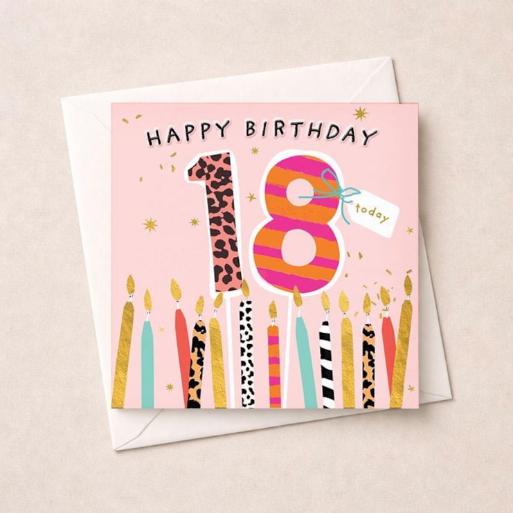 Age 18 Birthday Card - Birthday Candles