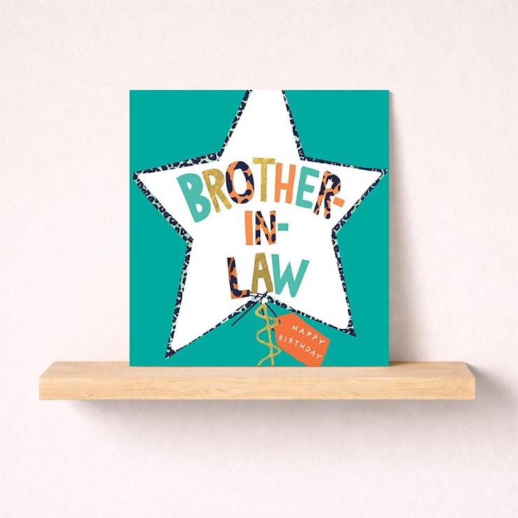 Brother-in-Law Birthday Card - Star Balloon Brother-in-Law Birthday Card - Star Balloon