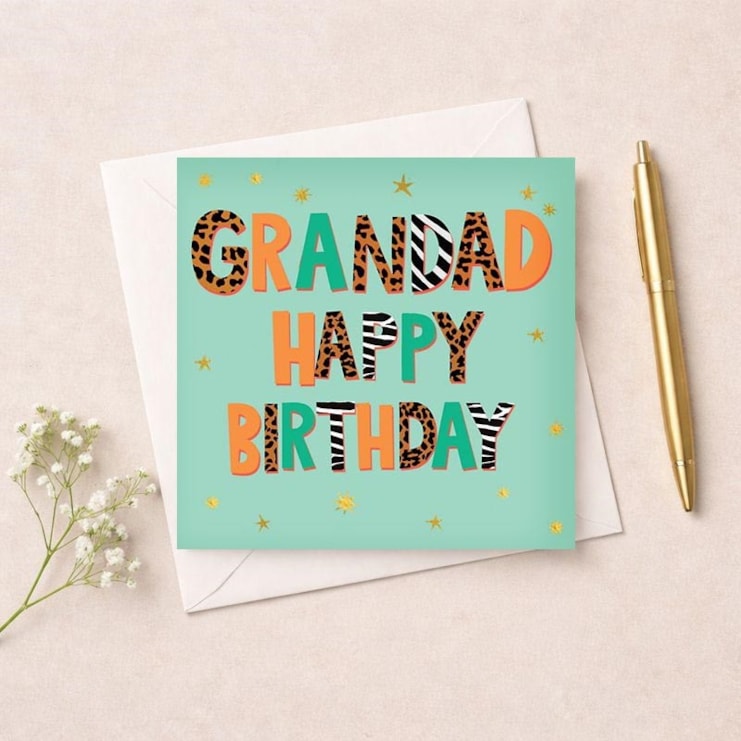 Grandad Birthday Card - Spots & Stripes