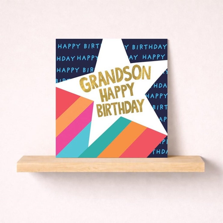 Grandson Birthday Card - Star