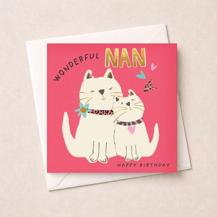 Nan Birthday Card - Wonderful Nan Cats Nan Birthday Card - Wonderful Nan Cats