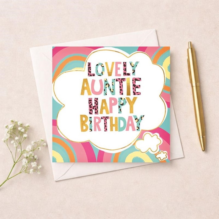 Auntie Birthday Card - Lovely Auntie
