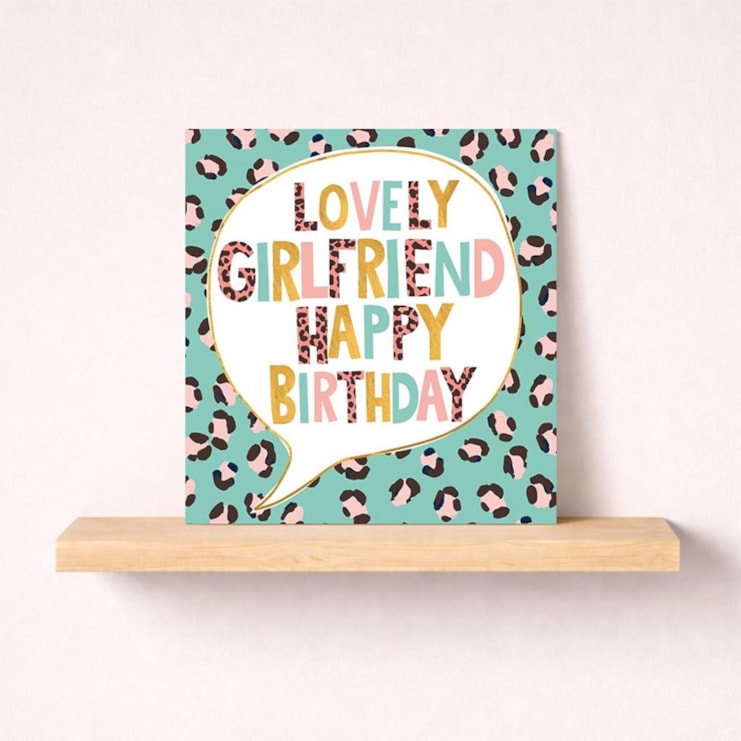 Girlfriend Birthday Card - Lovely Girlfriend