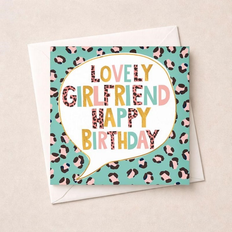 Girlfriend Birthday Card - Lovely Girlfriend Girlfriend Birthday Card - Lovely Girlfriend