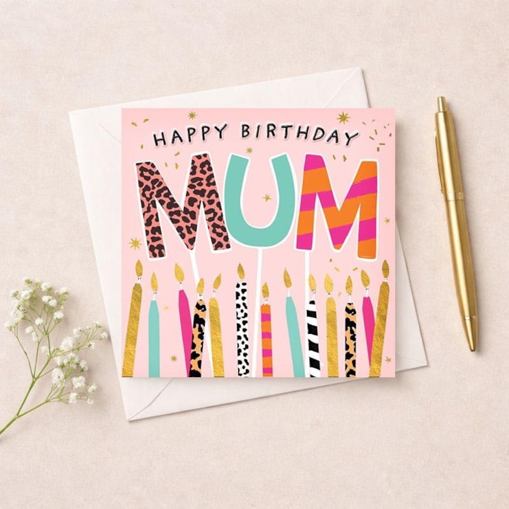 Mum Birthday Card - Candles Mum Birthday Card - Candles
