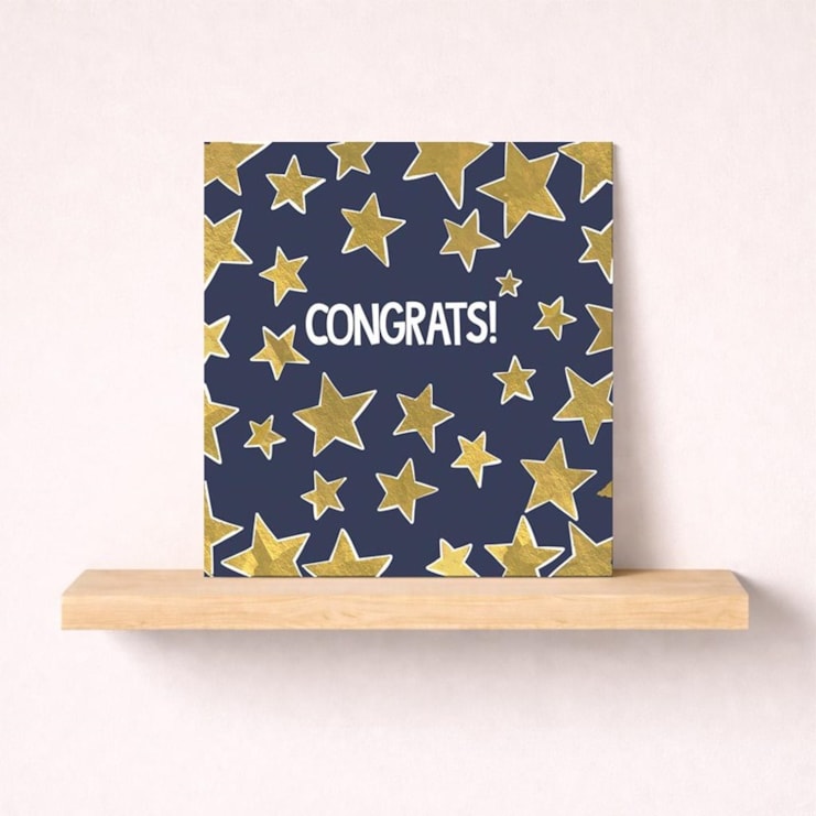 Congratulations Card - Gold Stars Congratulations Card - Gold Stars