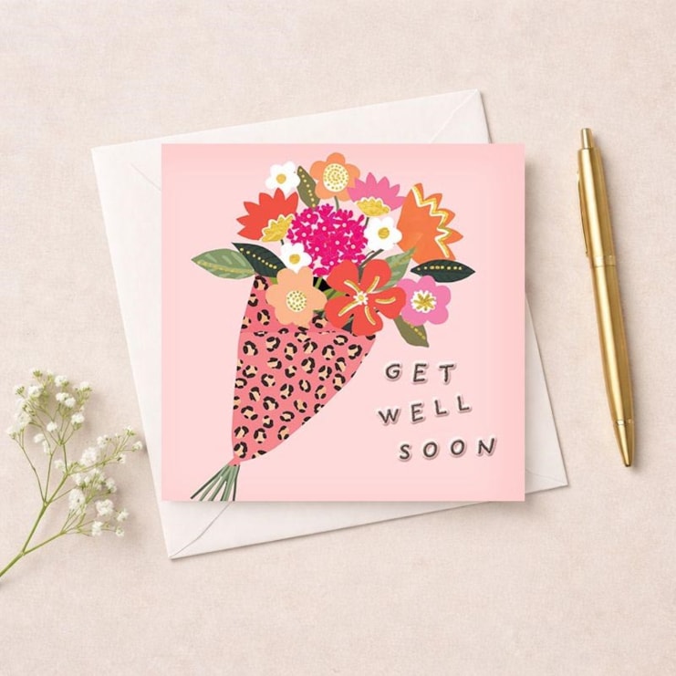 Get Well Soon Card - Bunch Of Flowers