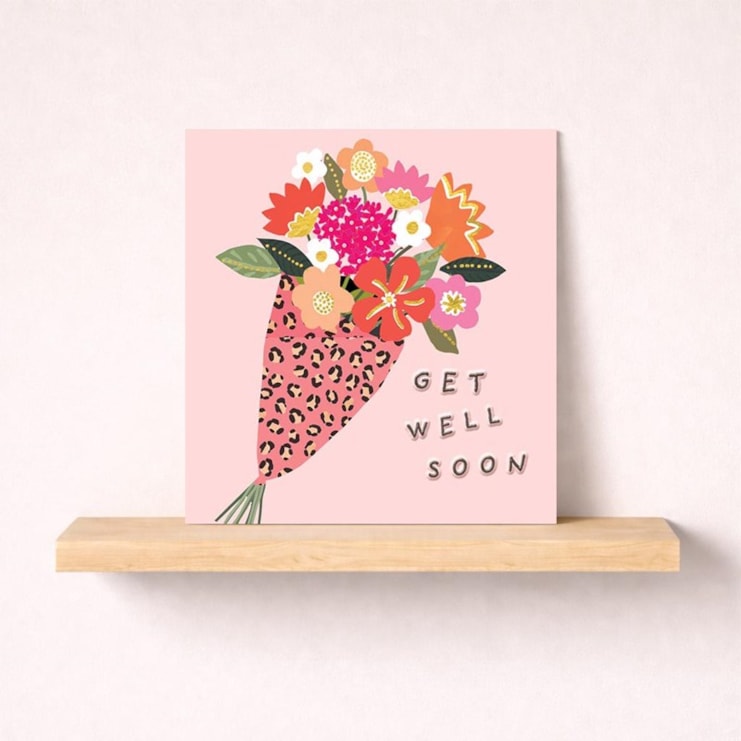 Get Well Soon Card - Bunch Of Flowers