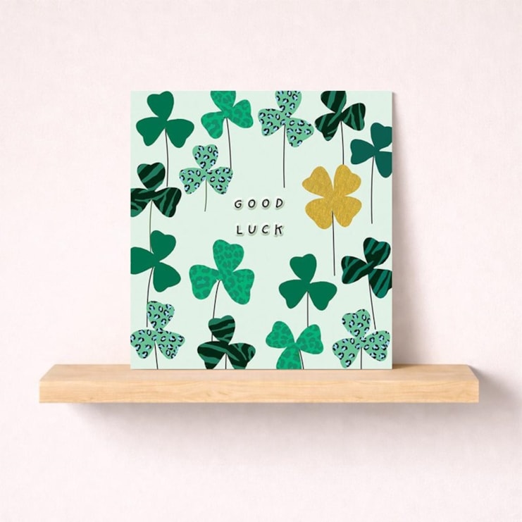 Good Luck Card - Four Leaf Clovers Good Luck Card - Four Leaf Clovers