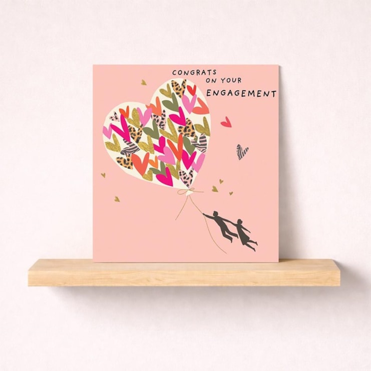 Engagement Card - Balloon Of Hearts