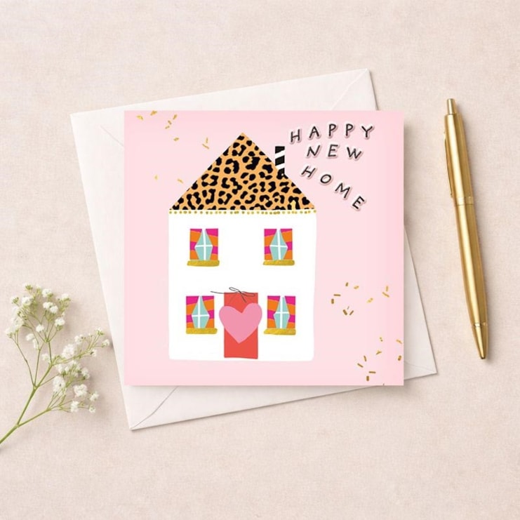 New Home Card - Pink Heart New Home Card - Pink Heart