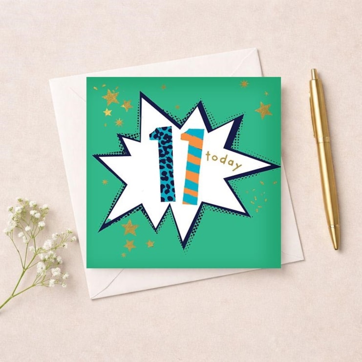 Age 11 Birthday Card - 11 Today