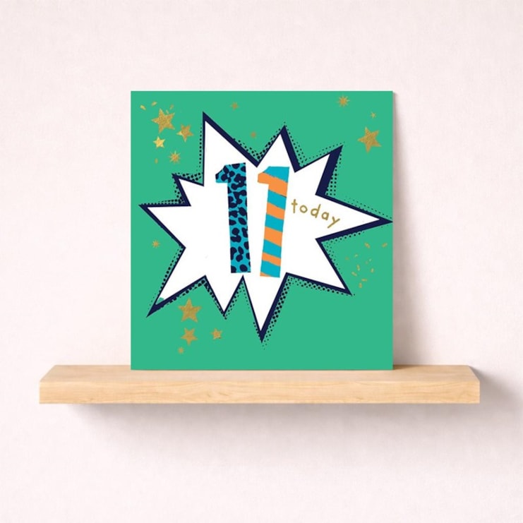 Age 11 Birthday Card - 11 Today Age 11 Birthday Card - 11 Today