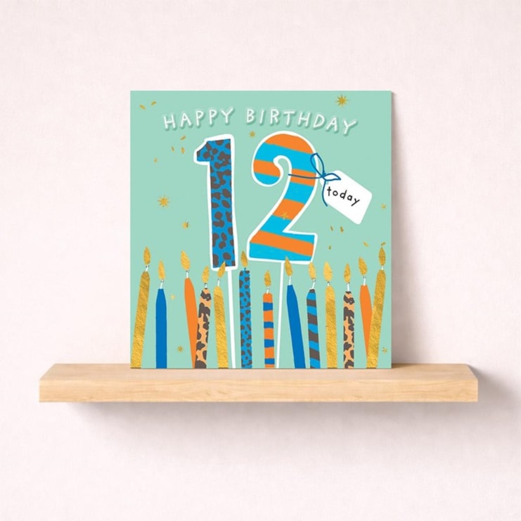 Age 12 Birthday Card - Birthday Candles