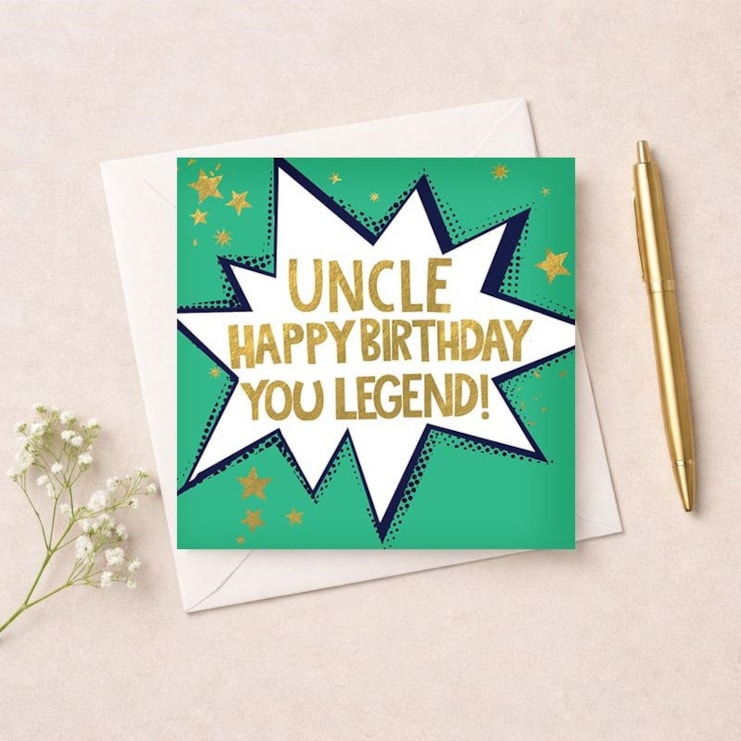 Uncle Birthday Card - Words