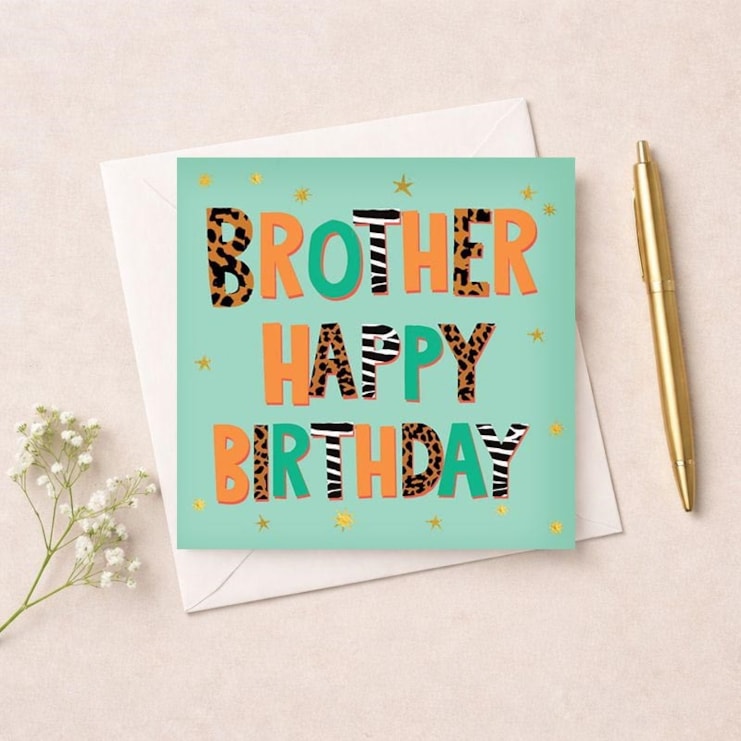 Brother Birthday Card - Words Brother Birthday Card - Words