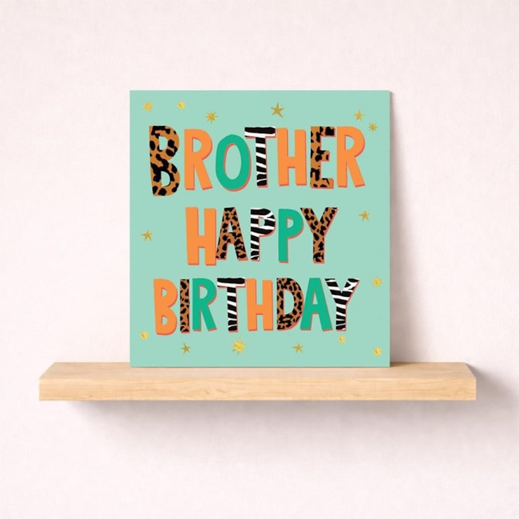 Brother Birthday Card - Words Brother Birthday Card - Words